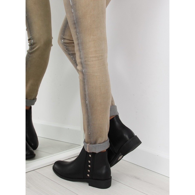 Bottines Chelsea noires pour femme CH-89 noir 1