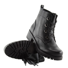 Bottines noires à lacets HQ891 noir le noir 6