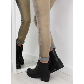 Bottines noires à lacets HQ891 noir le noir 2