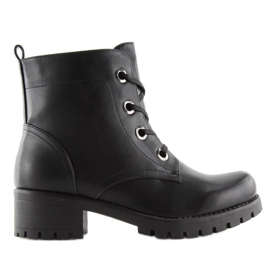 Bottines noires à lacets HQ891 noir le noir 5