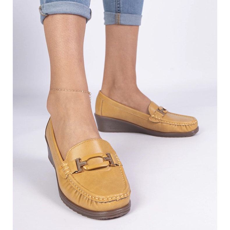 Locons pour femmes Jółne sur des coins avec écot jaune 1