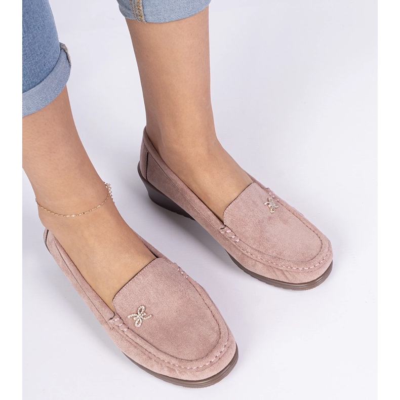 Moccasins pour femmes roses sur un coin d'Ezozamsz 2