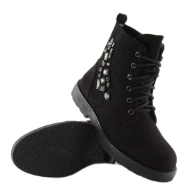 Bottines noires à lacets HQ901 noir 2