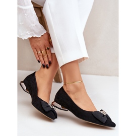 Ballerines féminines en daim élégant avec Laura Messi 2893 Black Arc le noir 5