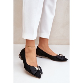 Ballerines féminines en daim élégant avec Laura Messi 2893 Black Arc le noir 2