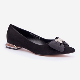 Ballerines féminines en daim élégant avec Laura Messi 2893 Black Arc le noir 4