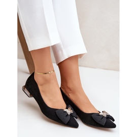 Ballerines féminines en daim élégant avec Laura Messi 2893 Black Arc le noir 6