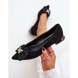 Ballerines féminines en daim élégant avec Laura Messi 2893 Black Arc le noir 7