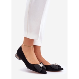 Ballerines féminines en daim élégant avec Laura Messi 2893 Black Arc le noir 1