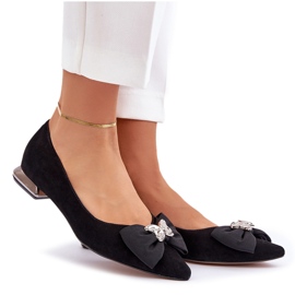 Ballerines féminines en daim élégant avec Laura Messi 2893 Black Arc le noir 8