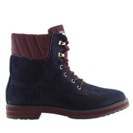 Bottines à lacets, bleu marine 1