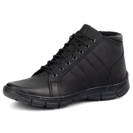 Olivier Chaussures masculines Lace-Up Le cuir cheville 311kz fut noir 1