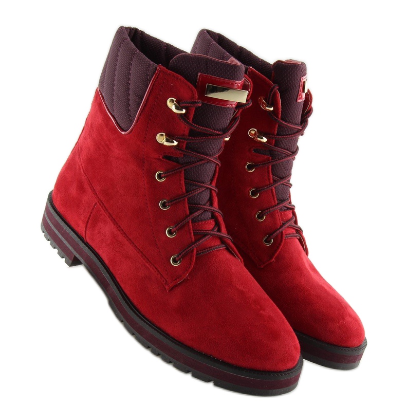 Bottines à lacets rouge 1539 Rouge 1 Bottines à lacets rouge 1539 Rouge 1