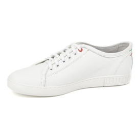 Polbut Leather Shoes Sneakers Modèle Mend Mode 2129 White blanche 1