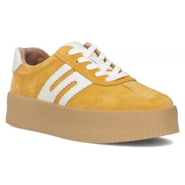 Baskets en cuir Filippo DP6994 / 25 żółty daim jaune 1