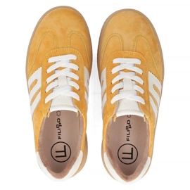 Baskets en cuir Filippo DP6994 / 25 żółty daim jaune 3