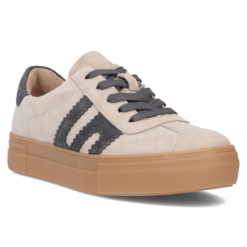 Sneakers en cuir Filippo DP6798 / 25 beige avec gris 1