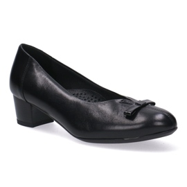 Pumps classiques en cuir Face noir pour femmes Kostex 2134-K 10 le noir 1