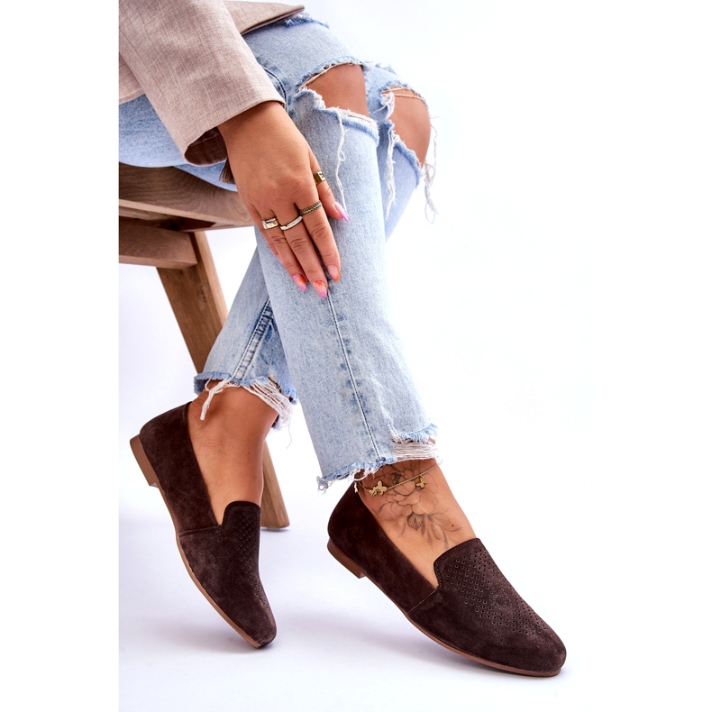 S.Barski Mocassins Confortables Daim Marron Giovana brun 5