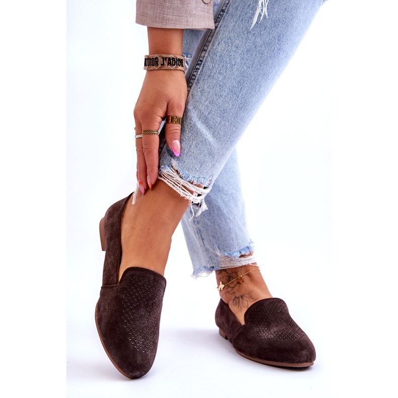 S.Barski Mocassins Confortables Daim Marron Giovana brun 2