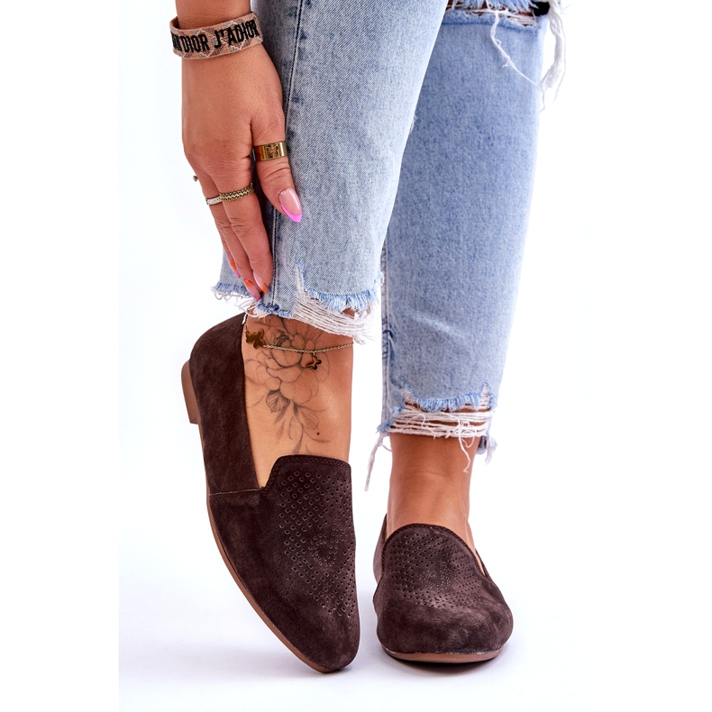 S.Barski Mocassins Confortables Daim Marron Giovana brun 1