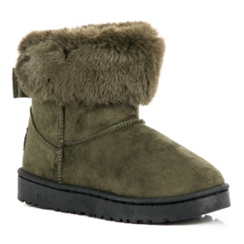 Bella Paris Bottes de neige avec un arc vert 2