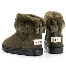 Bella Paris Bottes de neige avec un arc vert 3