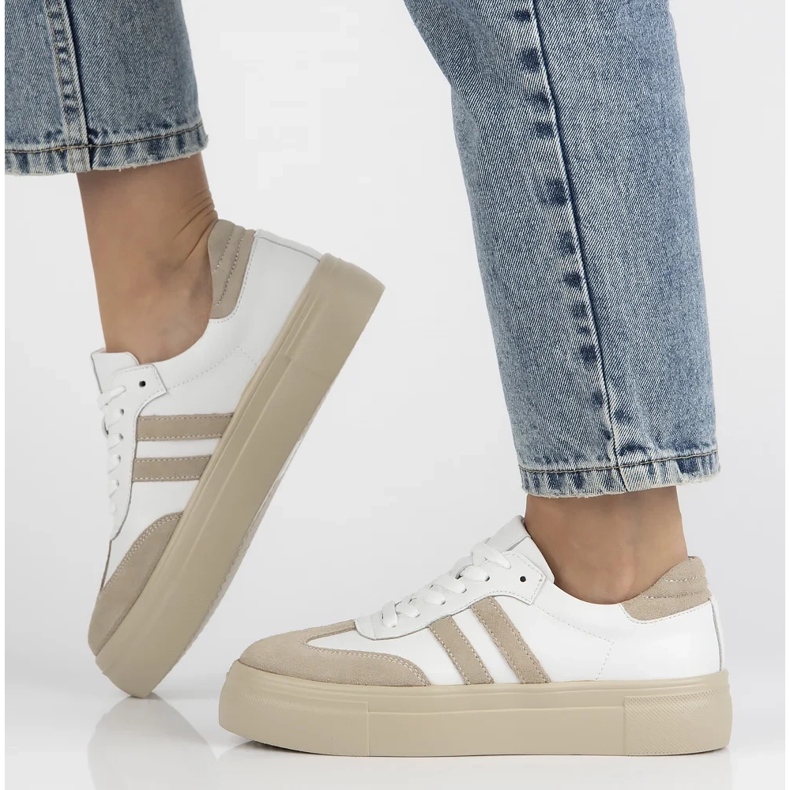 Filippo DP6841 / 24 baskets en cuir blanche 2