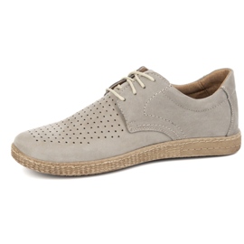 KOMODO Chaussures en cuir masculin décontractées 933 / l / 2 gris 1
