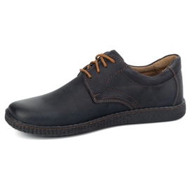 KOMODO Chaussures en cuir masculin décontractées 933/2 noir le noir 1