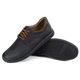KOMODO Chaussures en cuir masculin décontractées 933/2 noir le noir 3
