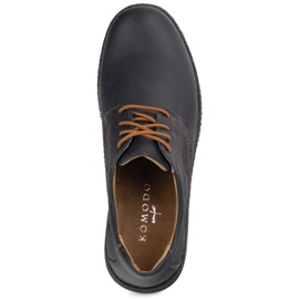 KOMODO Chaussures en cuir masculin décontractées 933/2 noir le noir 5