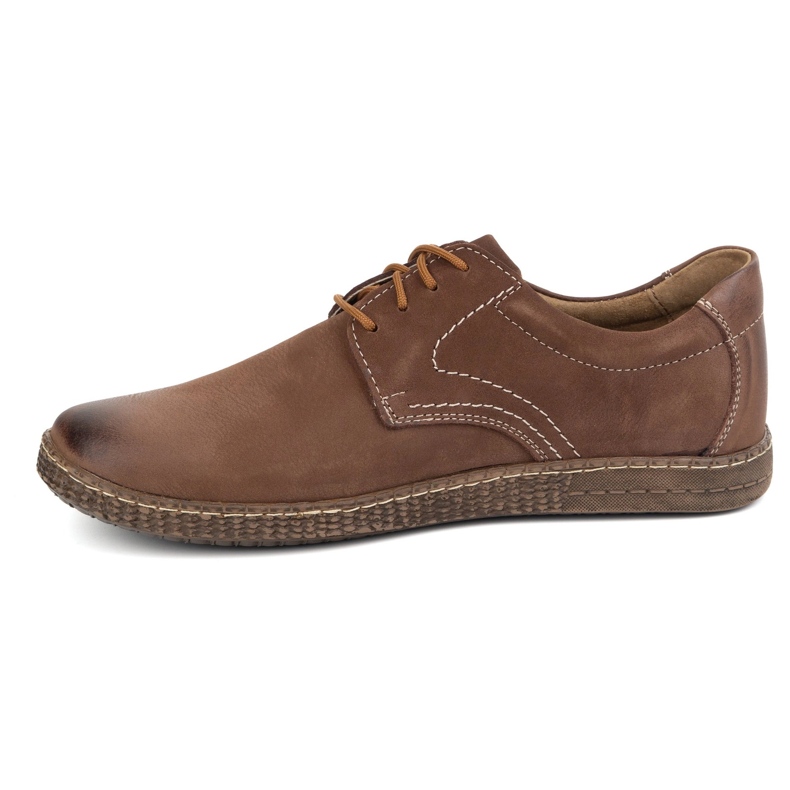 KOMODO Chaussures en cuir masculin décontractées 933/2 marron brun 1 KOMODO Chaussures en cuir masculin décontractées 933/2 marron brun 1