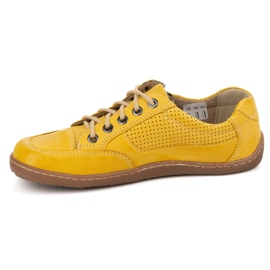 Femmes aux pieds nus baskets en cuir minimaliste Olivier 770 Perfoated Yellow jaune 9