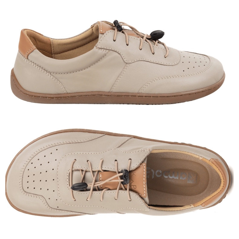 Kampol Barefoot Chaussures en cuir minimaliste 500/18 Cappuccino beige 1 Kampol Barefoot Chaussures en cuir minimaliste 500/18 Cappuccino beige 1