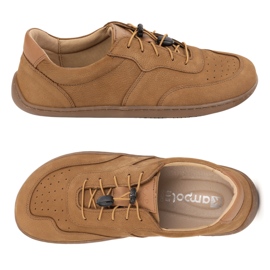 Kampol Chaussures en cuir minimaliste aux pieds nus 500/24 ​​brun clair 1