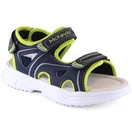 McKinley McKeylor Jr JAN229B Sandales fermeture scratch, bleu marine et vert 6
