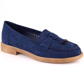 Vinceza W JAN281 chaussures à talons bas en daim bleu 8
