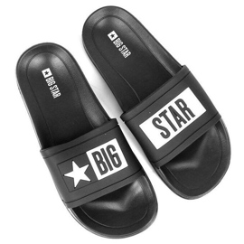 Chaussons de plage homme en caoutchouc noir Big Star DD174699 le noir 1