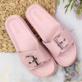 Chaussons roses Big Star sur la plateforme JJ274A308 1