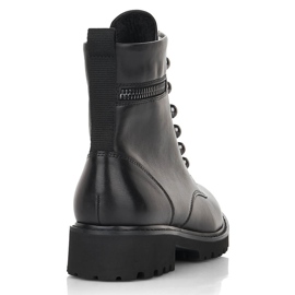 Bottes isolées en cuir pour femme, noir Remonte D8670-01 le noir 1