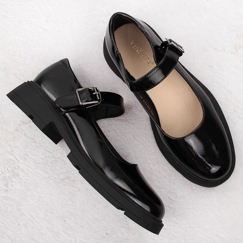 Chaussures vernies noires pour femmes Vinceza 62179 1