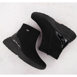 Bottines compensées noires imperméables pour femme Remonte D6677-03 le noir 10