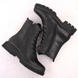 Bottes de travail isolées en cuir pour femme, noir Remonte D1W76-00 le noir 8