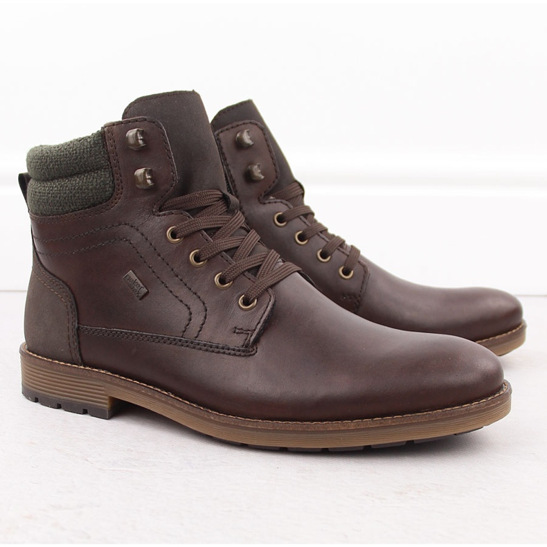 Bottines imperméables en cuir, chaussures isolées pour hommes, marron Rieker F4544-25 brun 1 Bottines imperméables en cuir, chaussures isolées pour hommes, marron Rieker F4544-25 brun 1