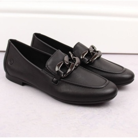 Rieker Chaussures en cuir confortables avec chaîne Remonte W RKR645, noir le noir 22