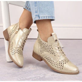 Bottines ajourées dorées Potocki W WOL205 d'or 9