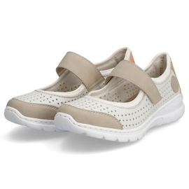 Chaussures ajourées confortables Rieker W RKR575A, beige 24