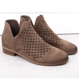 Bottines en daim à découpe Vinceza W JAN283A marron brun 10