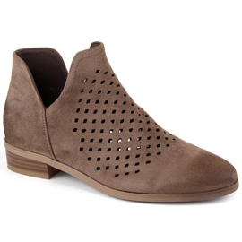Bottines en daim à découpe Vinceza W JAN283A marron brun 12